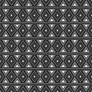 Seamless ethnic pattern repeat ikat ogee art floral and geometric elements .. 스톡 일러스트