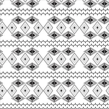 Seamless ethnic pattern repeats ikat ogee art floral and geometric elements.. 스톡 일러스트