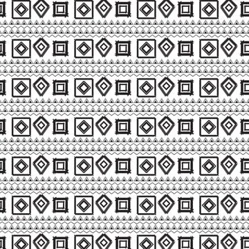 Seamless ethnic pattern repeats ikat ogee art floral and geometric elements.. Stock Illustration