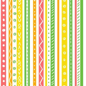 Seamless ethnic pattern with soft color stripes. Stock Illustration