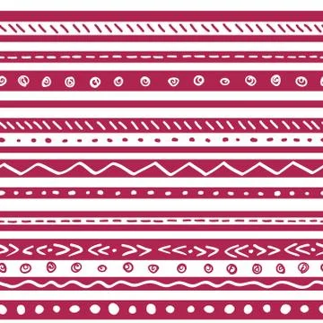 Seamless ethnic pattern with stripes. Stock Illustration
