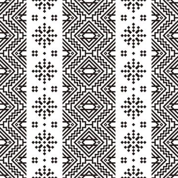 Seamless ethnic pattern texture background design vector Stock Illustration