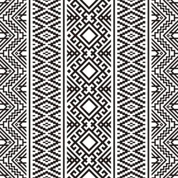 Seamless ethnic pattern texture background design vector Illustrazione stock