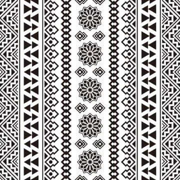 Seamless ethnic pattern texture background design vector Illustrazione stock