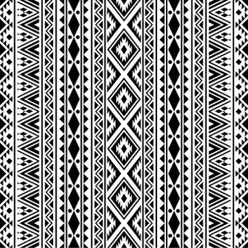 Seamless ethnic pattern texture background design vector Stock Illustration