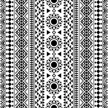 Seamless ethnic pattern texture background design vector Stock Illustration