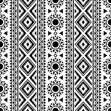 Seamless ethnic pattern texture background design vector Illustrazione stock