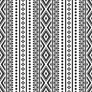 Seamless ethnic pattern texture background design vector Illustrazione stock
