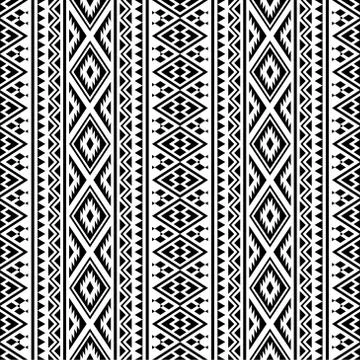 Seamless ethnic pattern texture background design vector Stock Illustration