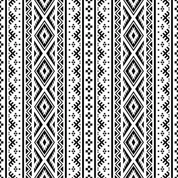 Seamless ethnic pattern texture background design vector Stock Illustration