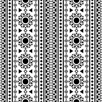 Seamless ethnic pattern texture background design vector Stock Illustration