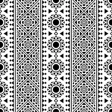 Seamless ethnic pattern texture background design vector Stock Illustration