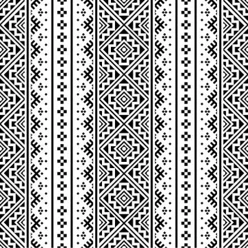 Seamless ethnic pattern texture background design vector Stock Illustration