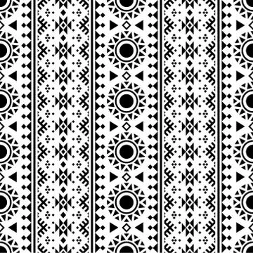 Seamless ethnic pattern texture background design vector Stock Illustration