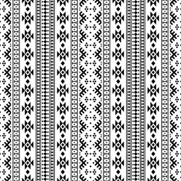 Seamless ethnic pattern texture background design vector Stock Illustration