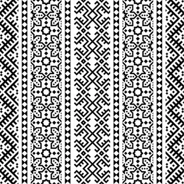 Seamless ethnic pattern texture background design vector Stock Illustration