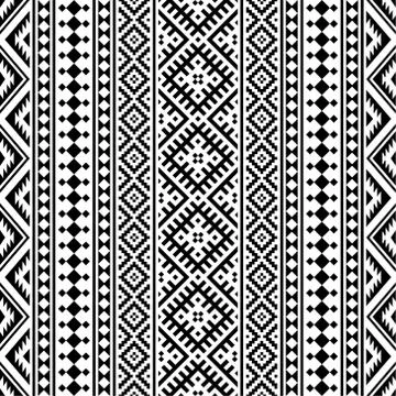 Seamless ethnic pattern texture background design vector Illustrazione stock