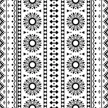 Seamless ethnic pattern texture background design vector Stock Illustration