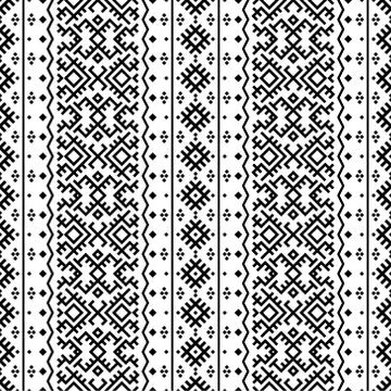 Seamless ethnic pattern texture background design vector Stock Illustration