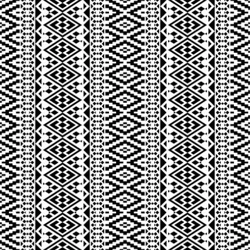 Seamless ethnic pattern texture background in tribal motif illustration vecto Stock Illustration