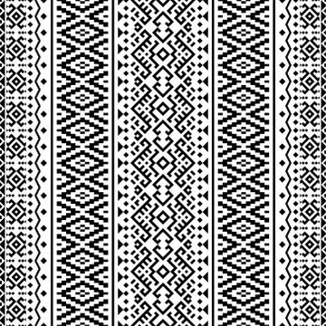 Seamless ethnic pattern texture background in tribal motif illustration vecto Illustrazione stock