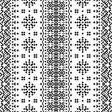 Seamless ethnic pattern texture background in tribal motif illustration vecto Stock Illustration