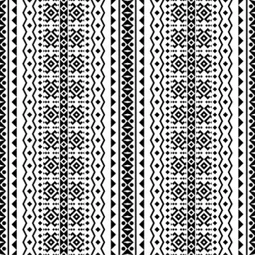 Seamless ethnic pattern texture background in tribal motif illustration vecto Stock Illustration