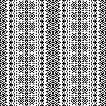 Seamless ethnic pattern texture background in tribal motif illustration vecto Stock Illustration