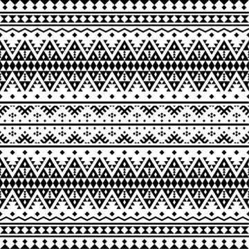 Seamless Ethnic Pattern texture design Illustration vector for traditional ba Stock Illustration