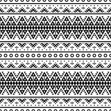 Seamless Ethnic Pattern texture design Illustration vector for traditional ba Stock Illustration