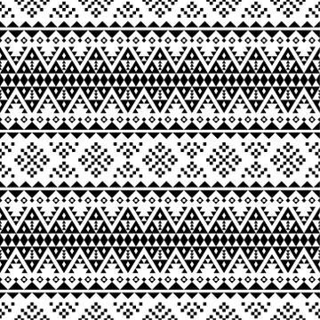Seamless Ethnic Pattern texture design Illustration vector for traditional ba Stock Illustration