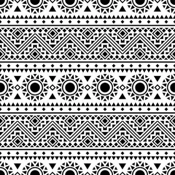 Seamless Ethnic Pattern texture design Illustration vector for traditional ba Stock Illustration