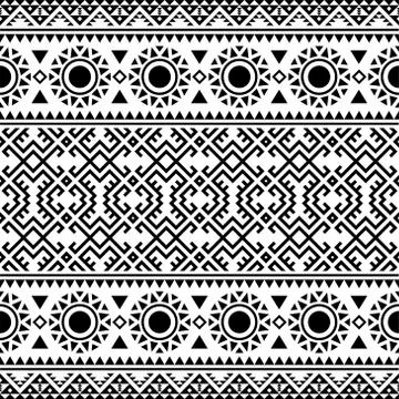 Seamless Ethnic Pattern texture design Illustration vector for traditional ba Stock Illustration