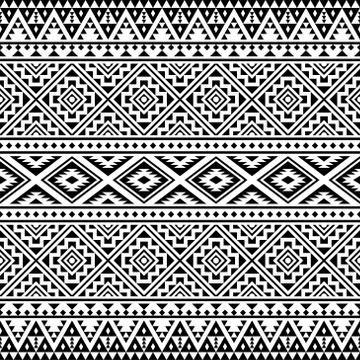 Seamless Ethnic Pattern texture design Illustration vector for traditional ba Stock Illustration