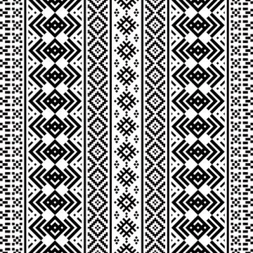 Seamless ethnic pattern texture design vector Stock Illustration