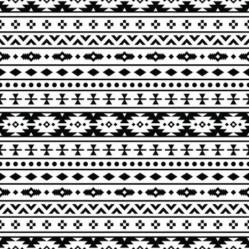Seamless ethnic pattern. Tribal vector illustration with Native American style. Stock Illustration