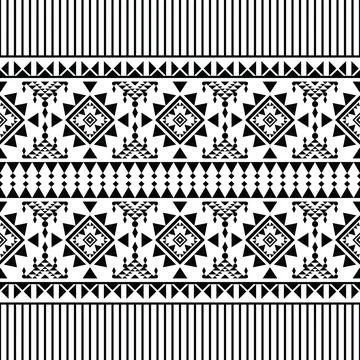 Seamless ethnic pattern. Tribal vector illustration with Native American style. Stock Illustration