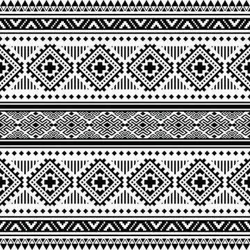 Seamless ethnic pattern. Vector illustration in Navajo and Aztec tribal style. Illustrazione stock