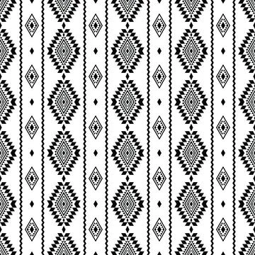 Seamless ethnic stripe pattern. Folk style design for print fabric. Stock Illustration