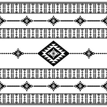 Seamless ethnic stripe pattern. Native traditional design for textile. Stock Illustration