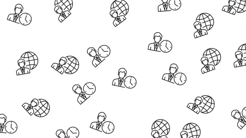 Seamless Ethnic Tribal Pattern Background with Native American Chief Motif Stock Footage 346186023
