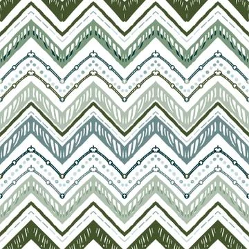 A seamless ethnic zigzag chevron vector pattern Stock Illustration
