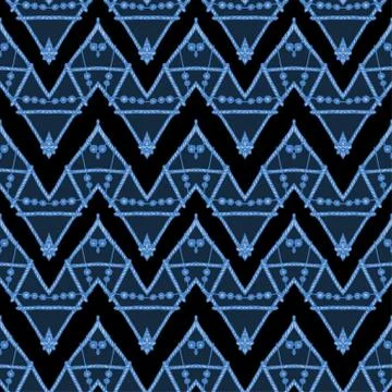 A seamless ethnic zigzag chevron vector pattern Stock Illustration