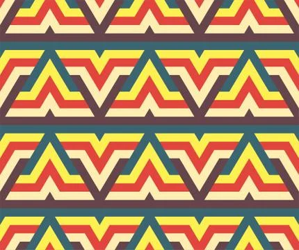 Seamless ethnic zigzag pattern background. Vector. Illustrazione stock