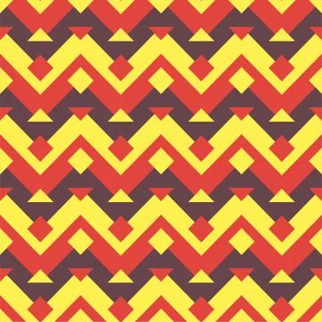 Seamless ethnic zigzag pattern background. Vector. Stock Illustration