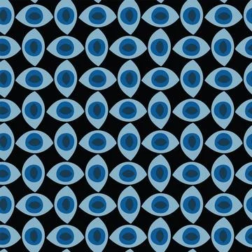 Seamless evil eye pattern background Stockillustratie