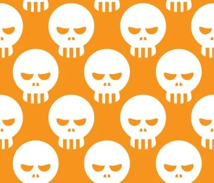 Seamless Evil Skull Pattern Stock Illustration