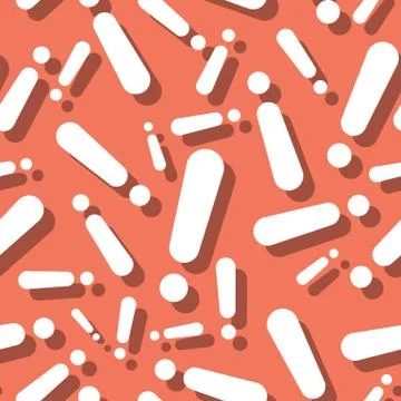 Seamless Exclamation Mark Sign Shadow Pattern Stock Illustration