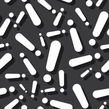 Seamless Exclamation Mark Symbol Shadow Dark Pattern Stock Illustration