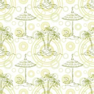 Seamless exotic pattern Stock Illustration